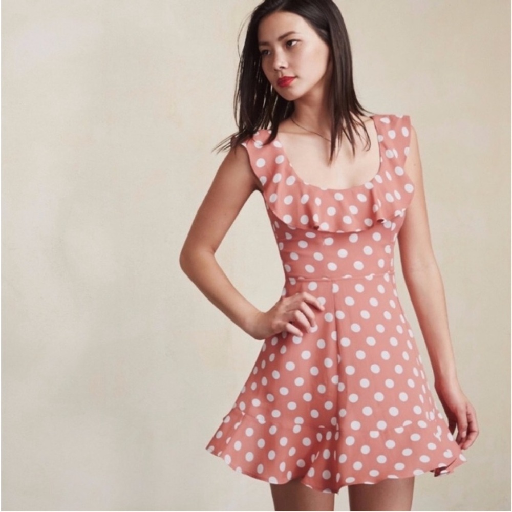 Reformation Ruffle Mini Dress Size 2. - Picture 9 of 10
